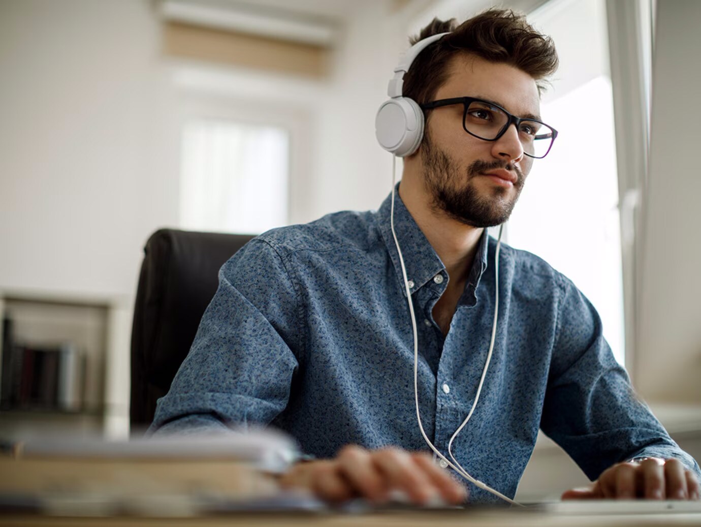 a man attending metasys instructor led virtual learning