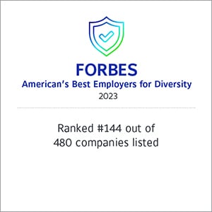FORBES America's Best Employers for Diversity 2023 recognition logo