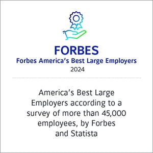 FORBE's America's Best Large Employers 2024 recognition logo