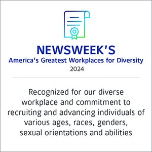 NEWSWEEK's America's Greatest Workplaces for Diversity 2024 recognition logo