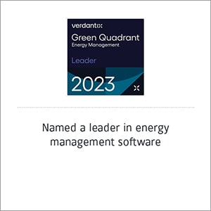 Verdantix Green Quadrant energy management leader 2023 recognition logo