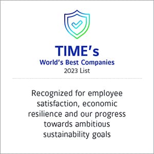 TIME's world's Best Companies 2023 recognition logo