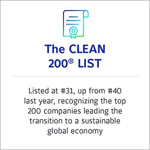 The Clean 200 List recognition logo