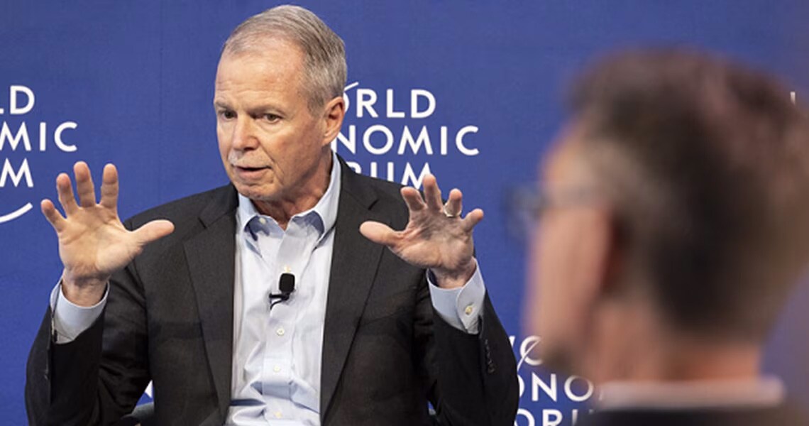 Johnson Controls CEO George Oliver speaking at the  World Economic Forum’s (WEF) annual meeting in Davos, Switzerland